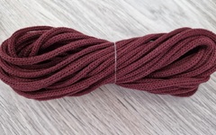 шнур хлопковый 4мм без сердечника бордовый - Шнуры для рукоделия