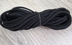 шнур хлопковый 4мм без сердечника черный - Шнуры для рукоделия
