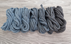 Шнур полиэфирный 5мм с сердечником ГРАДИЕНТ Дымчатый - Асфальт - Шнуры для рукоделия