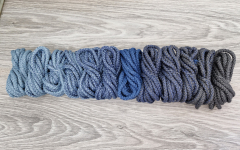 Шнур полиэфирный 5мм с сердечником ГРАДИЕНТ Дымчатый - Джинс-Асфальт - Шнуры для рукоделия