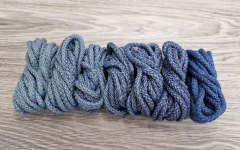  Шнур полиэфирный 5мм с сердечником ГРАДИЕНТ Дымчатый - Джинс - Шнуры для рукоделия