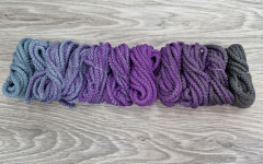 Шнур полиэфирный 5мм с сердечником ГРАДИЕНТ Дымчатый -Сирень-Асфальт - Шнуры для рукоделия