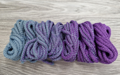 Шнур полиэфирный 5мм с сердечником ГРАДИЕНТ Дымчатый -Сирень - Шнуры для рукоделия