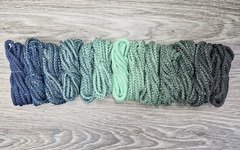 Шнур 5мм с сердечником ГРАДИЕНТ Джинс- Свежая Мята- Асфальт - Шнуры для рукоделия