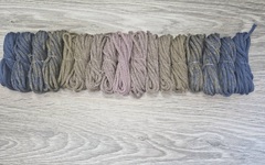 Градиент 3мм без сердечника: джинс-кофе-пыльная роза-кофе-джинс - Шнуры для рукоделия