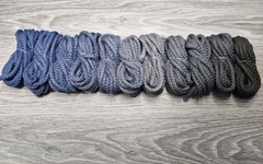 Шнур 5мм с сердечником ГРАДИЕНТ Джинс-Серый-Асфальт-Графит - Шнуры для рукоделия