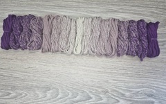 Градиент 3мм без сердечника: фиолет-пыльная роза-айвори-пыльная роза-фиолет - Шнуры для рукоделия