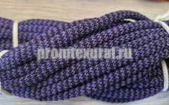 Шнур ХБ 7мм с сердечником Фиолет+Черный - Шнуры для рукоделия