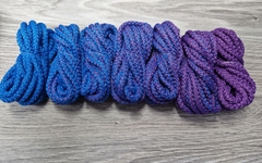 Шнур 5мм с сердечником ГРАДИЕНТ Голубой яркий -Сирень - Шнуры для рукоделия