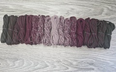 Градиент 3мм без сердечника: графит-винный-пыльная роза-винный-графит - Шнуры для рукоделия