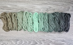 Шнур 5мм с сердечником полиэфирный ГРАДИЕНТ Кофе-Свежая Мята-Асфальт - Шнуры для рукоделия
