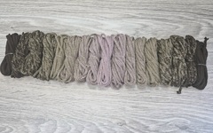 Градиент 3мм без сердечника: коричневый-кофе-пыльная роза-кофе-коричневый - Шнуры для рукоделия
