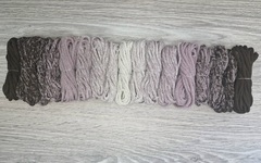 Градиент 3мм без сердечника: коричневый-пыльная роза-айвори-пыльная роза-коричневый - Шнуры для рукоделия