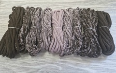 Градиент 3мм без сердечника: коричневый-пыльная роза-коричневый - Шнуры для рукоделия