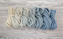  Шнур полиэфирный 5мм с сердечником ГРАДИЕНТ Крем- Дымчатый - Шнуры для рукоделия