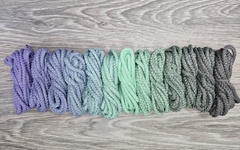 Шнур 5мм с сердечником ГРАДИЕНТ Лаванда- Свежая Мята- Серый - Шнуры для рукоделия
