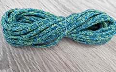 шнур хлопковый 4мм без сердечника лазурь+салат - Шнуры для рукоделия