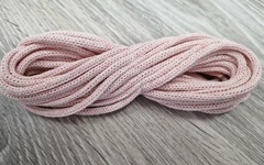 шнур хлопковый 4мм без сердечника молочный+розовый (2-1) - Шнуры для рукоделия
