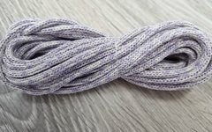 шнур хлопковый 4мм без сердечника молочный+сирень  - Шнуры для рукоделия