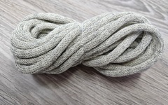 Шнур Хлопковый 7ММ с сердечником молоко+серый 2-1 - Шнуры для рукоделия