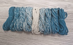 Градиент 3мм без сердечника: морская волна-айвори-морская волна - Шнуры для рукоделия