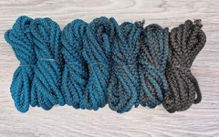Шнур 5мм с сердечником ГРАДИЕНТ  Морская Волна-Графит - Шнуры для рукоделия