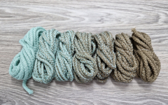 Шнур полиэфирный 5мм с сердечником ГРАДИЕНТ Мята-Кофе - Шнуры для рукоделия