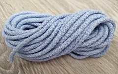 Шнур для вязания ковров 5мм с сердечником полиэфирный Нежно-голубой - Шнуры для рукоделия