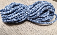 Шнур 5мм с сердечником МЕЛАНЖ Нежно-Голубой +Джинс - Шнуры для рукоделия