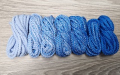 Шнур 5мм с сердечником ГРАДИЕНТ Нежно-голубой-Голубой яркий - Шнуры для рукоделия