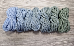 Шнур 5мм с сердечником ГРАДИЕНТ Нежно-голубой-Полынь - Шнуры для рукоделия