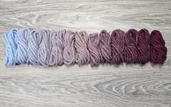 Шнур 5мм с сердечником ГРАДИЕНТ Нежно-голубой-Пыльная Роза-Винный - Шнуры для рукоделия