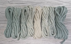 Градиент 3мм без сердечника: полынь-крем-полынь - Шнуры для рукоделия