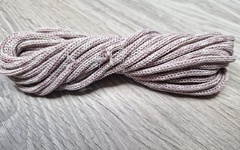 шнур меланж п/э 3мм без сердечника пыльная роза + айвори - Шнуры для рукоделия