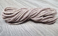 шнур меланж п/э 3мм без сердечника пыльная роза + беж пудра - Шнуры для рукоделия