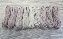 Градиент 3мм без сердечника: пыльная роза-айвори-пыльная роза - Шнуры для рукоделия