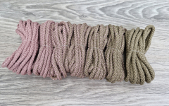 Шнур 5мм с сердечником ГРАДИЕНТ Пыльная Роза (II) – Кофе - Шнуры для рукоделия