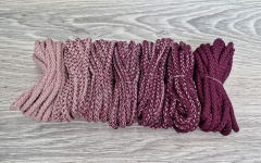 Шнур 5мм с сердечником ГРАДИЕНТ Пыльная Роза (II) – Винный - Шнуры для рукоделия