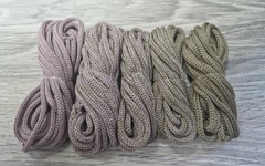 Градиент 3мм без сердечника: пыльная роза-кофе - Шнуры для рукоделия