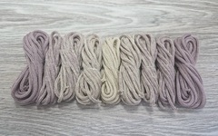 Градиент 3мм без сердечника: пыльная роза-крем-пыльная роза - Шнуры для рукоделия