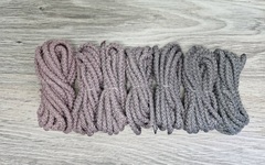 Шнур 5мм с сердечником ГРАДИЕНТ Пыльная Роза-Серый - Шнуры для рукоделия