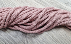 Шнур для вязания ковра 5мм полиэфирный с сердечником Пыльная Роза (II)  - Шнуры для рукоделия