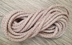Шнур 5мм с сердечником МЕЛАНЖ Пыльная Роза+айвори - Шнуры для рукоделия