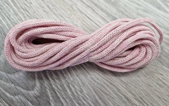 шнур хлопковый 4мм без сердечника розовый+молочный - Шнуры для рукоделия