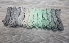 Градиент 3мм без сердечника: серый-айвори- свежая мята-серый (без чистой мяты) - Шнуры для рукоделия