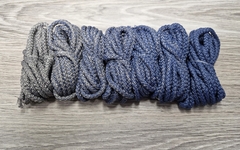 Шнур 5мм с сердечником ГРАДИЕНТ Серый-Джинс - Шнуры для рукоделия