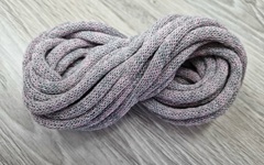 Шнур Хлопковый 7ММ с сердечником серый+розовый 2-1 - Шнуры для рукоделия