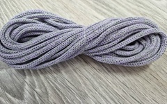 шнур хлопковый 4мм без сердечника серый+сирень  - Шнуры для рукоделия