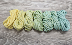 Шнур полиэфирный 5мм с сердечником ГРАДИЕНТ Св.Желтый- Мята - Шнуры для рукоделия