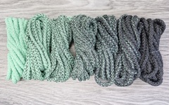 Шнур 5мм с сердечником ГРАДИЕНТ Свежая Мята- Асфальт - Шнуры для рукоделия